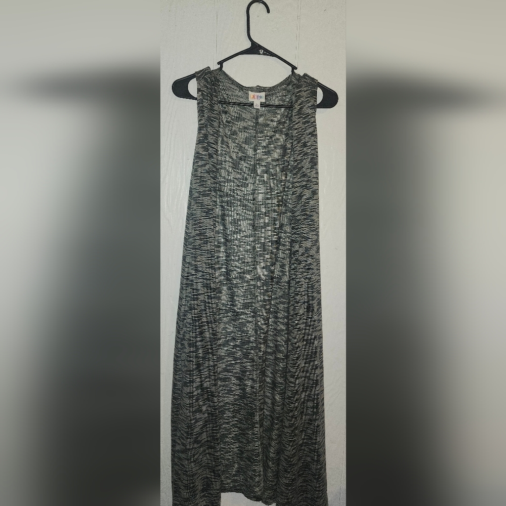 LuLaRoe Charcoal and Black Patterned Maxi Skirt